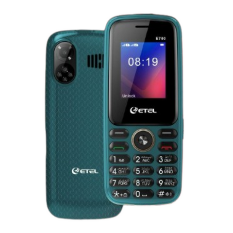 ETEL E700 Keypad Mobile – 1.8" Display, Dual SIM, 3200mAh Battery, MP3/MP4 Player, PTA Approved, 1 Year Warranty