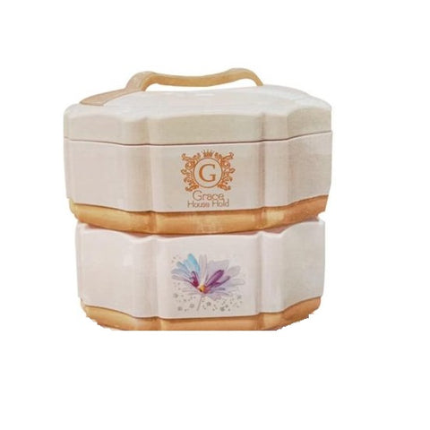 2 Layers Hot & Cool Lunch Box 3L Large Big Household Hot Pot