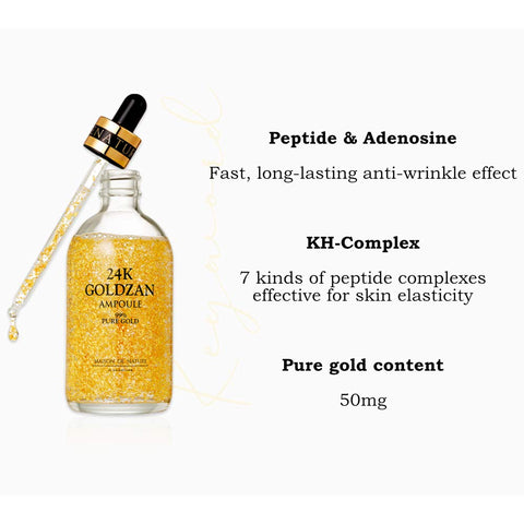 24k Goldzan Ampoule 100ml / 3.38 fl. oz. Contains 50mg of 99.9% Pure Gold Ampoule