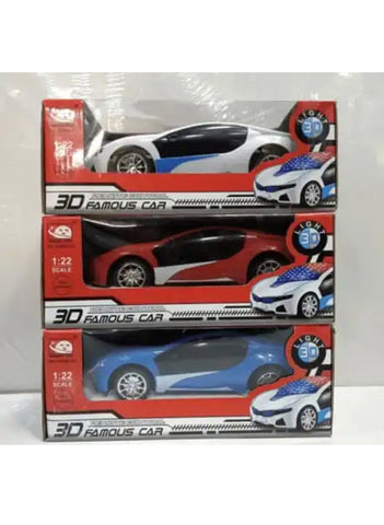 3D Famous Remote Control Car 4 Way Drive With 3D Lights - Blue