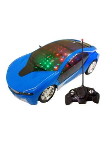 3D Famous Remote Control Car 4 Way Drive With 3D Lights - Blue