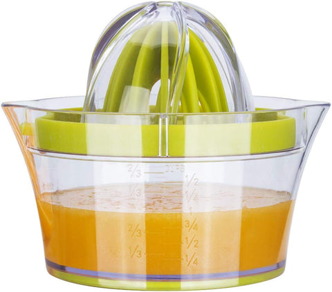 Lemon Orange Manual Squeezer Citrus Lime juicer Multifunctional Press Hand Juice Extractor with 2 Reamers and Measuring Container