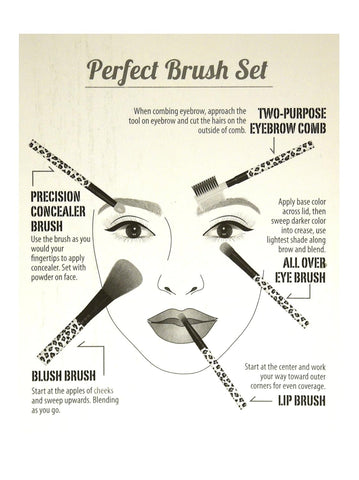 Makeup Brushes Set (5pc Professional & Personal Cosmetic Make up Brushes Set Kit)