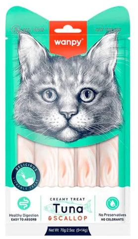 Wanpy Tuna & Scallop Creamy Treats For Cats