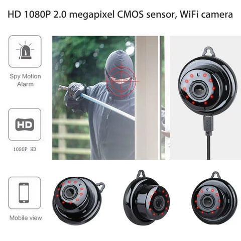 IR Mini Wifi Camera V380 App 1080P HD