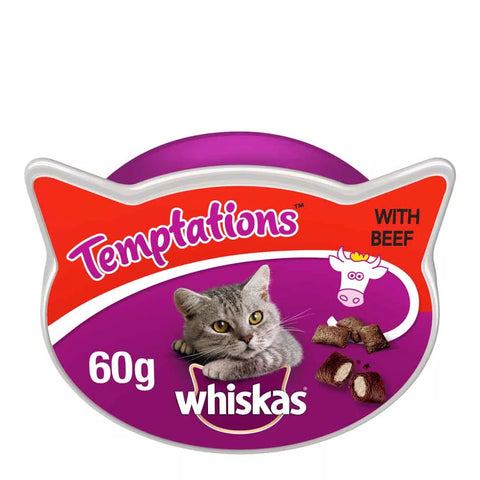 Whiskas Cat Food Temptation Beef 60g