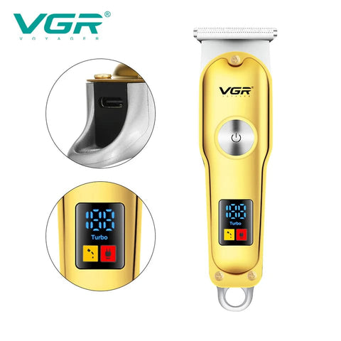 VGR V-290 T Blade Zero Cut Machine Professional Cordless Barber Hair Clipper Electric Rechargeable Best Hair Trimmer for Men