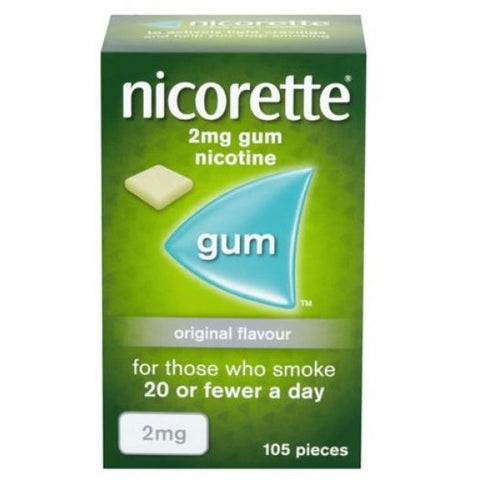 Nicorette Gum Original Flavour 2mg 105Pcs