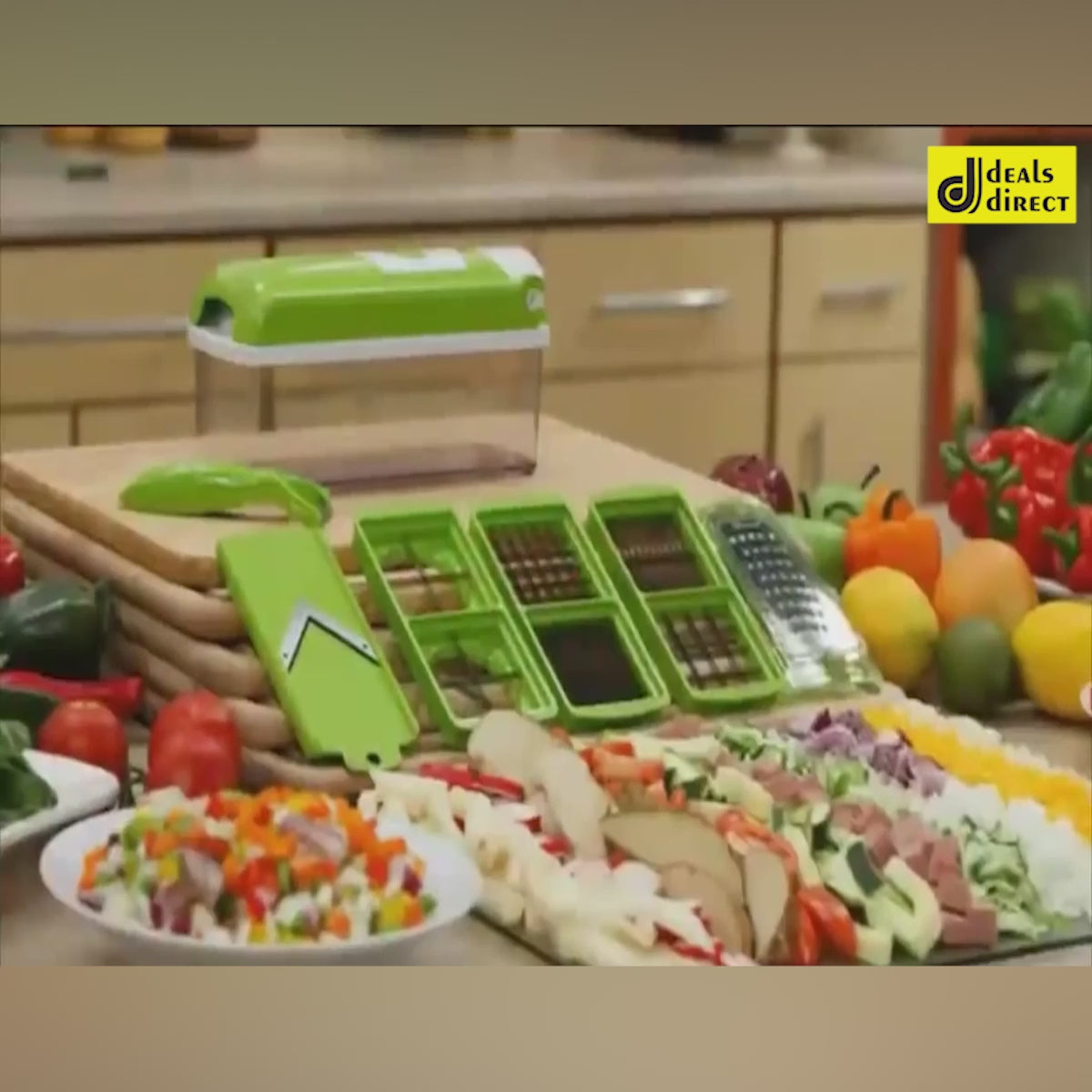 12-Piece Vegetable And Fruit Cutting Tool Set Green