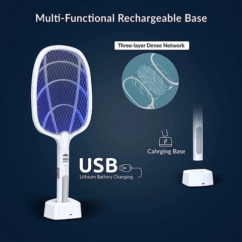 Rechargeable Mosquito Flies Killer Electric Tennis Handheld Mosquito Racket