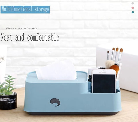 Tissue Box And Mobile Stand Neat & Clean Storage Box