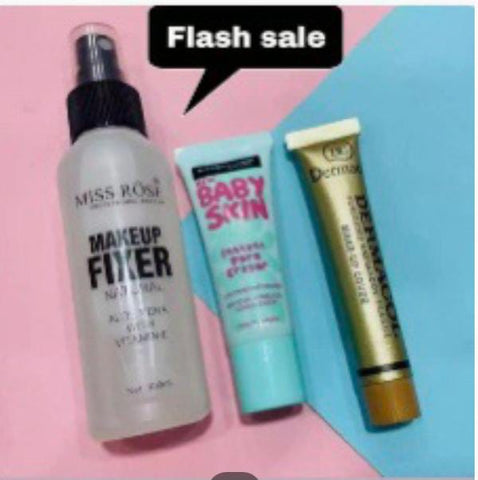 BABY SKIN PRIMER, DERMACOL FOUNDATION, MISS ROSE FIXER