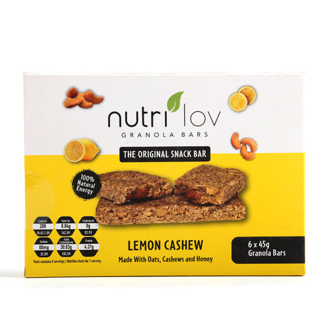 Nutri Lov Nutrlov Lemon Cashew 6 Bar