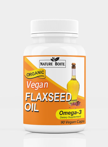 Organic Vegan Flaxseed Oil Omega-3 90 Veg Capsules