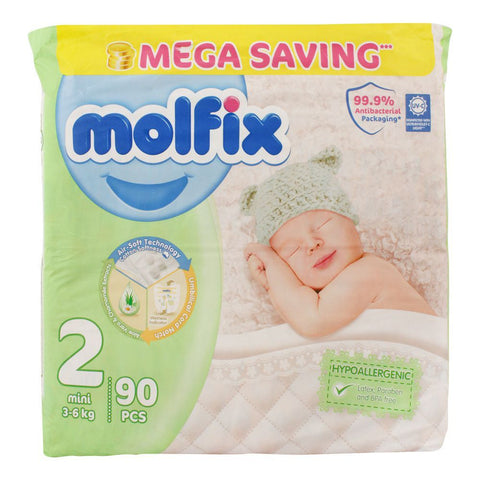 Molfix Mega Saving 2 Mini 3-6 Kg 90 Pcs