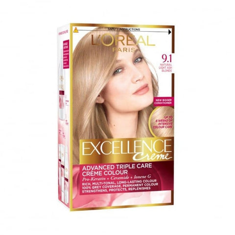 Loreal Excellence Hair Color Very Light Ash Blonde 9.1