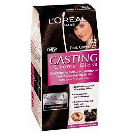 Loreal Casting Hair Color Gloss Chocolate Noir 323
