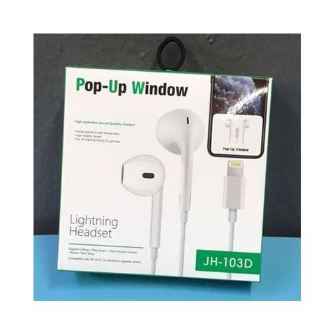 Pop Up Windows Lightning Headset JH-103D