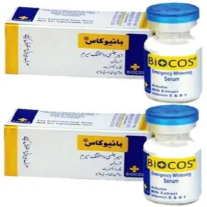 2 Biocos Arbutin Plus Skin Whitening Serums 3ml X2 Lighter