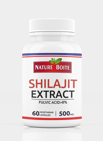 Shilajit Extract Fulvic Acid 8% 500Mg 60 Veg Capsules
