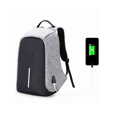 Unisex Magic Laptop Backpack with USB Port Grey (Unisex Bag)
