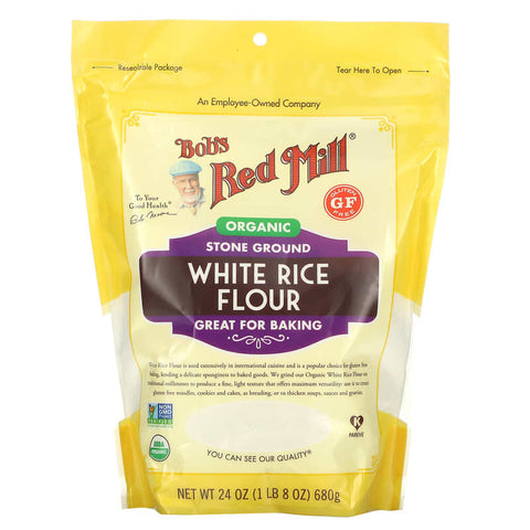 Brm Organic White Rice Flour 24Oz 680G