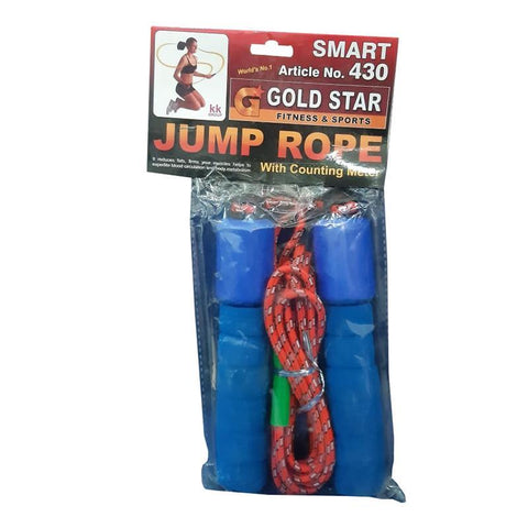 Smart Article No. 430 Gold Star Jumping Rope With Counting Meter Blue/Red