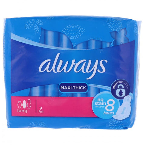 Always Pads Maxi Thick Long 9Pc Pack