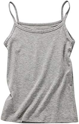 Toddler Girls Cotton Tank Top Solid Colors Soft Undershirts Sleeveless