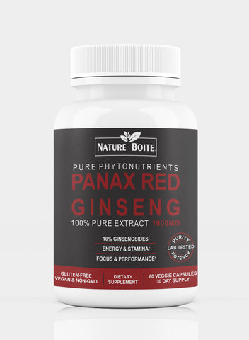 Pure Panax Red Ginseng 60 Veg Capsules