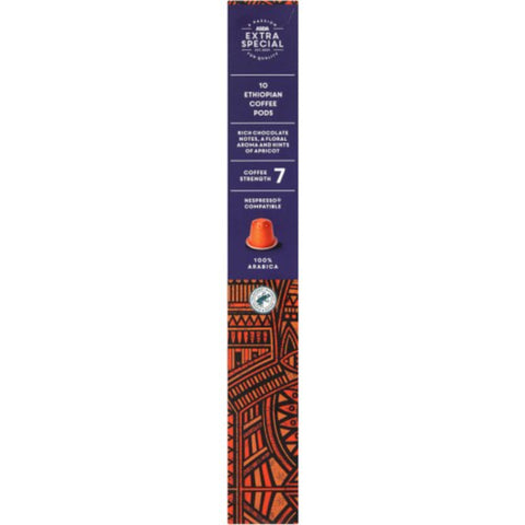 Asda Ethiopian Coffee Pods Rich and Nut 10Capsules 54g