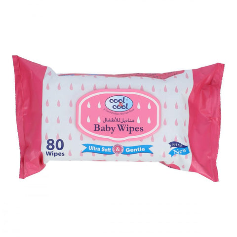 Cool & Cool Baby Wipes Ultra Soft And Gentle 80Pcs