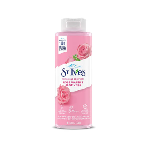 St. Ives Exfoliating Body Wash Rose water Aloe Vera 473ml