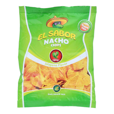 El Sabor Nacho Chips Jalapeno Flavor 100 Gm
