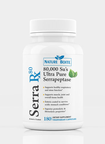 Serra RX Ultra Pure Serrapeptase 180 Veg Capsules