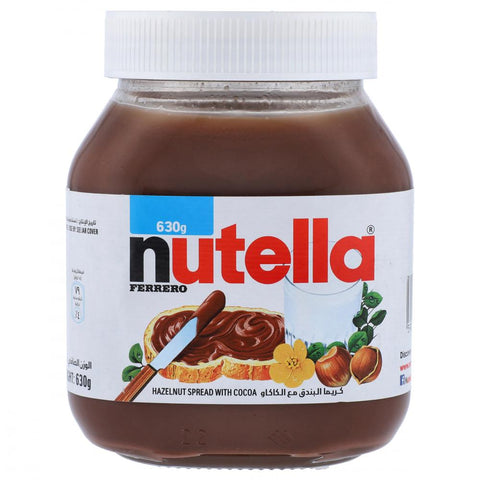 Ferrero Nutella Chocolate Spread Hazelnut With Cocoa 630 Gm