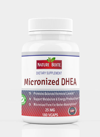 Micronized Dhea Dietary Supplement 25Mg 180 Veg Capsules