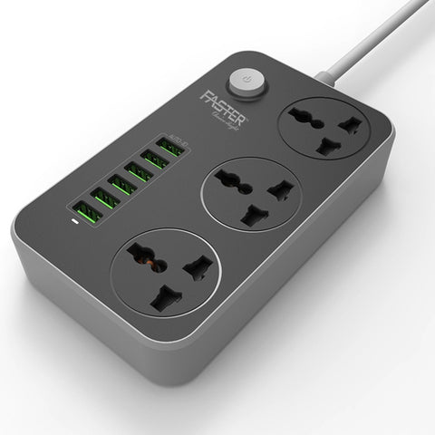 Power Socket And 6 USB Auto Max FUS-630