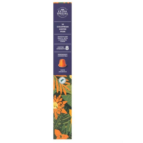 Asda Colombian Coffee Pods Rich and Nut 10Capsules 54g