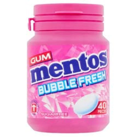 Mentos Gum Bubble Fresh 40 Pcs Bottle 56g