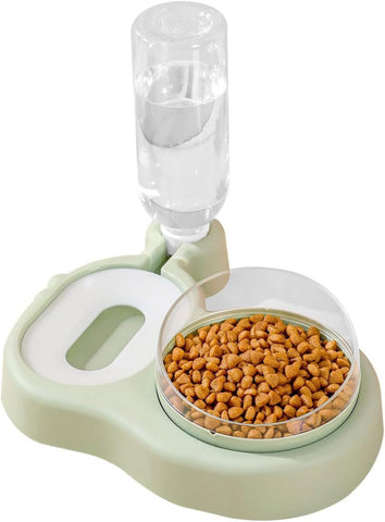 Pet Food Bowl With Water Dispenser 2 In 1