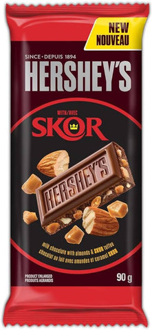 Hersheys Skor Milk Chocolate With Almond Bar 90g