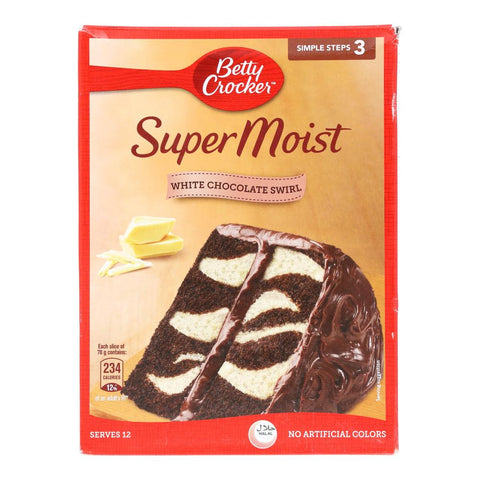 Betty Crocker Cake Super Moist White Chocolate Swirl 500 Gm