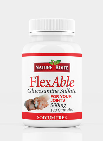 Flexable Glucosamine Sulfate For Joints 500Mg 180 Capsules