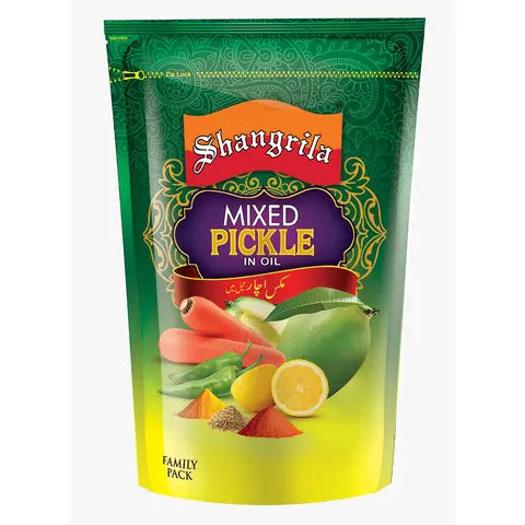 Shangrila Mixed Pickle In Oil Pouch 800 Gm