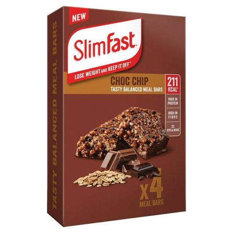 Slim Fast X4 Meal Bars Choc Chip 4x60g=240g