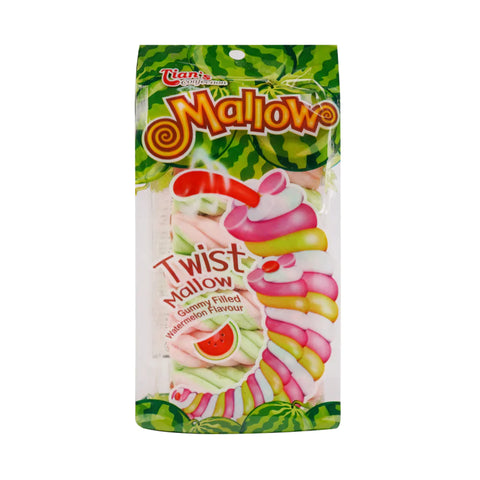 Tians Mallow Watermelon Twist Gummy Filled 120 Gm