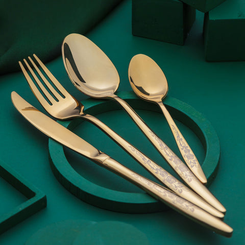 German Golden Cutlery Set