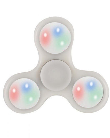Fidget Hand Spinner With Light - White