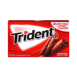 Trident Bubble Gum Cinnamon Sugar Free 14 Sticks